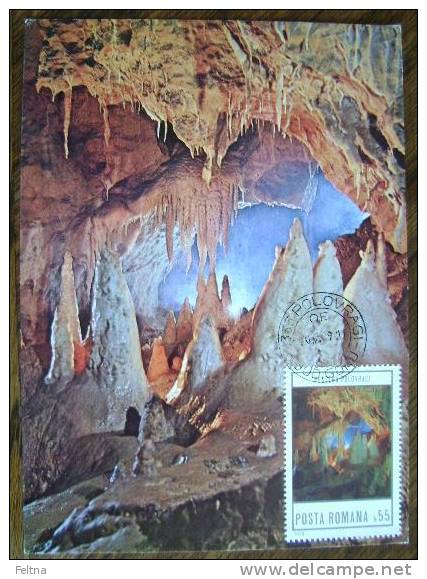1979 ROMANIA MAXIMUM CARD 3 CAVE CAVES GROTTE GROTTA - Other & Unclassified