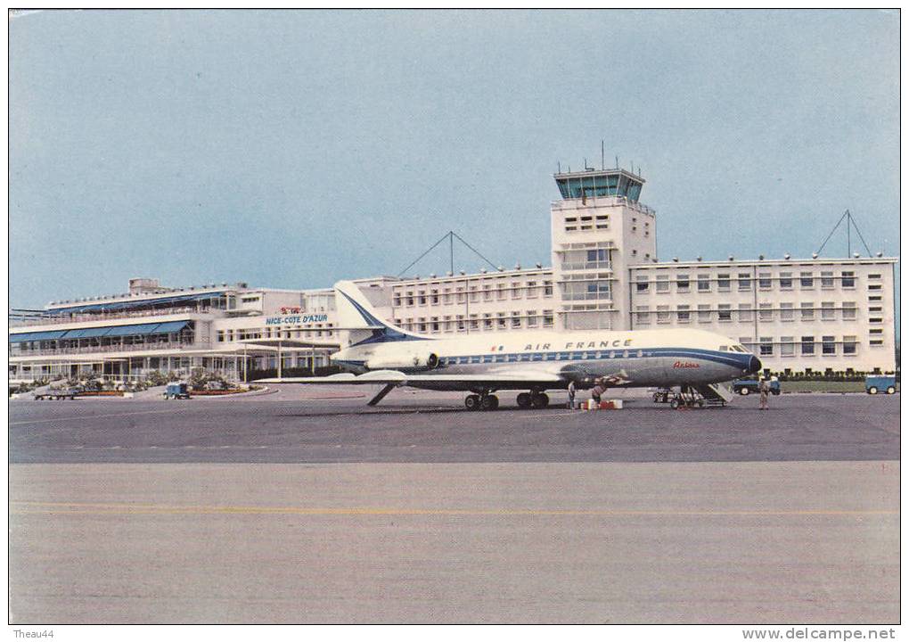 ¤¤ 181 - NICE - La Caravelle Et L'aéroport De Nice-Côte-d'Azur - Avion  ¤¤ - 1946-....: Moderne