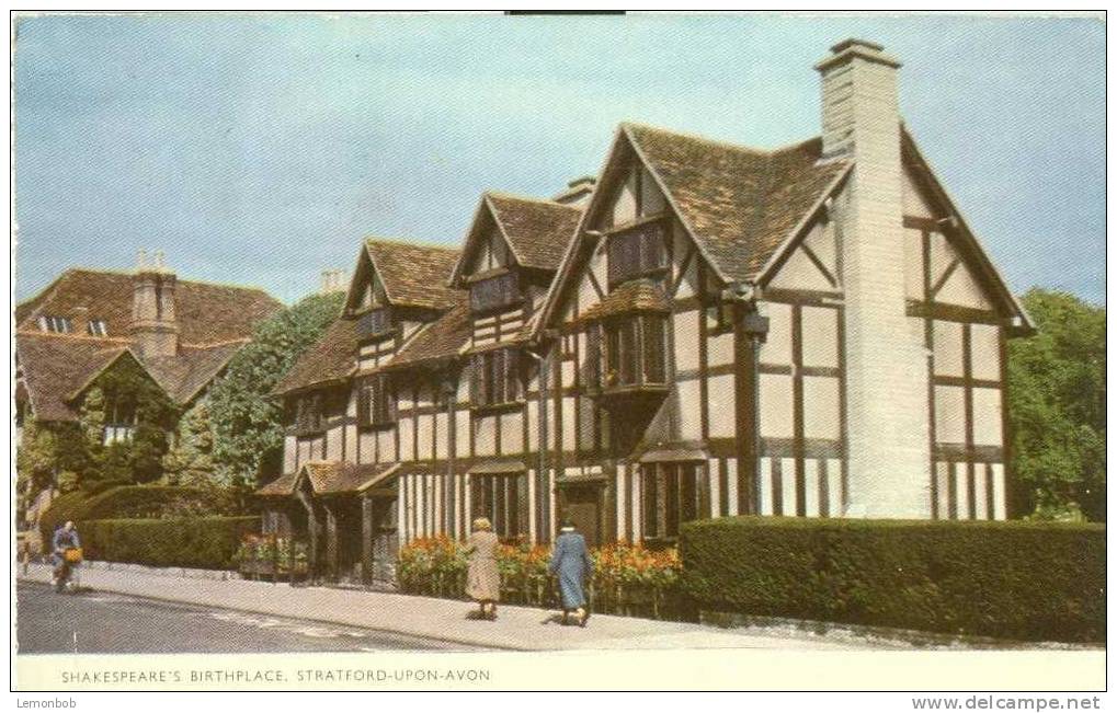 Britain – United Kingdom – Shakespeare's Birthplace, Stratford-Upon-Avon –  1962 Used Postcard [P3551] - Stratford Upon Avon