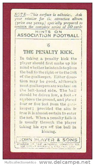 IMAGE PUB CIGARETTE - PLAYER'S - Football N° 6 - The Penalty Kick - Player's