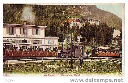 Unique CPA  Précurseur BREITLAUENEN - Train Station Und Hôtel - Lauenen