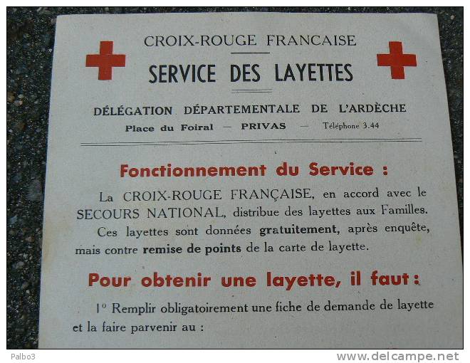 2 Feuilles Fascicule CROIX ROUGE Entraide Aux Mobilisés Et Leurs Familles 1940 TOURNON ARDECHE - 1939-45