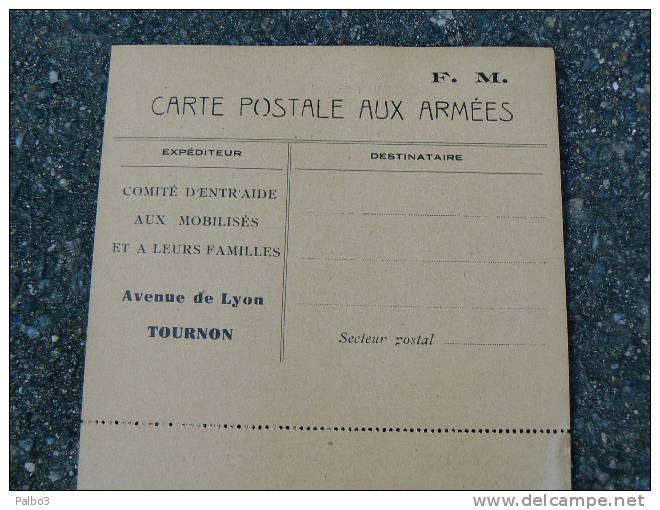 2 feuilles fascicule CROIX ROUGE entraide aux mobilisés et leurs familles 1940 TOURNON ARDECHE