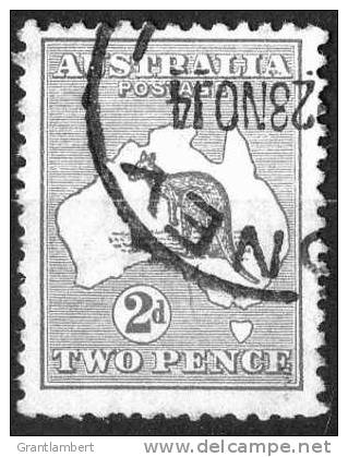 Australia 1913 2d Grey Kangaroo 1st Watermark Used - Actual Stamp -  SG3  Sydney - Used Stamps