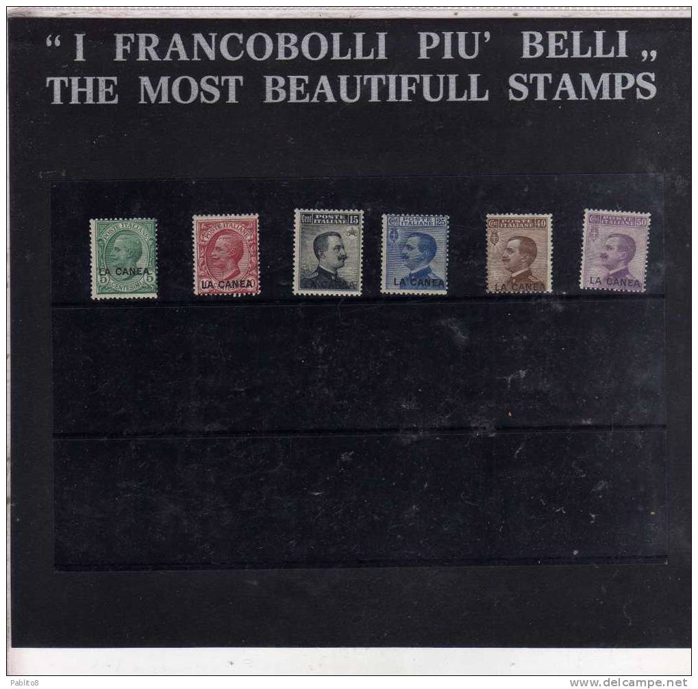 LA CANEA 1907 - 1912 SOPRASTAMPATI D'ITALIA ITALY OVERPRINTED SERIE COMPLETA COMPLETE SET MNH - La Canea