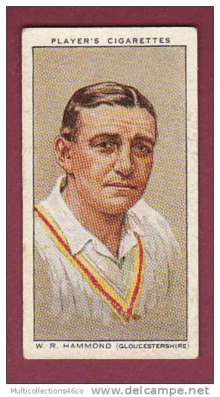 IMAGE PUB CIGARETTE - PLAYER'S - CRICKETERS 1934 N° 11 - W.R. HAMMOND (Gloucestershire) - Player's