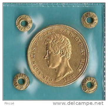 REGNO DI SARDEGNA CARLO ALBERTO  50 LIRE 1833 TORINO * ORO - GOLD - OR * - Italian Piedmont-Sardinia-Savoie