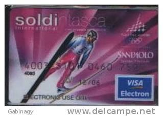 BANKCARD - ITALY - SAN PAOLO - VISA ELECTRON - TORINO 2006 - OLYMPIC GAMES - SKI JUMPING - Non Classificati