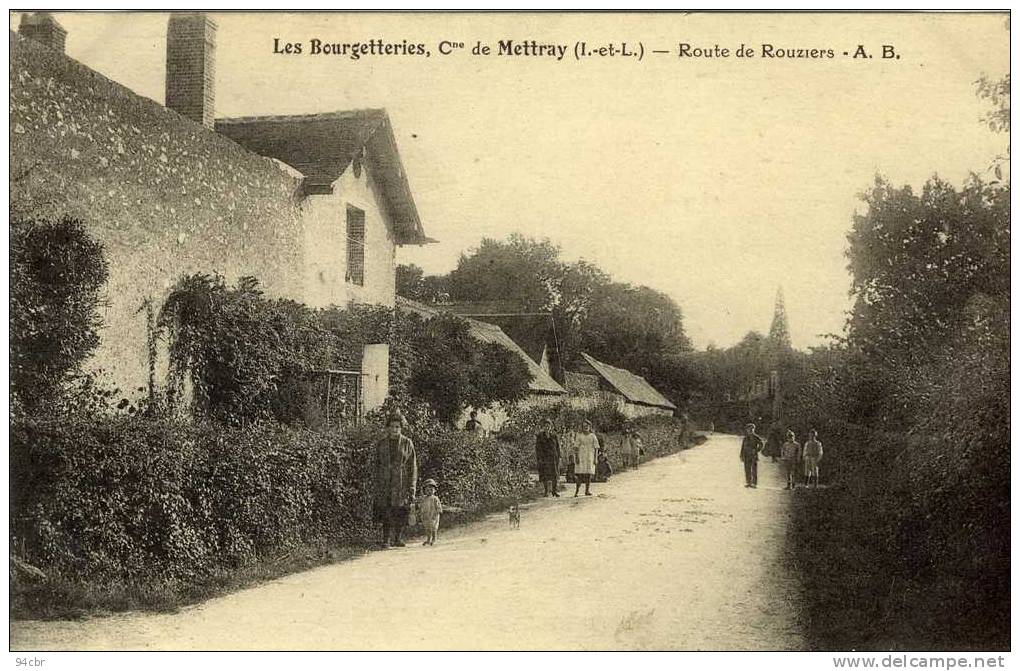 CPA (37)  LES BOURGETTERIES CME DE    METTRAY   Route De Rouziers - Mettray