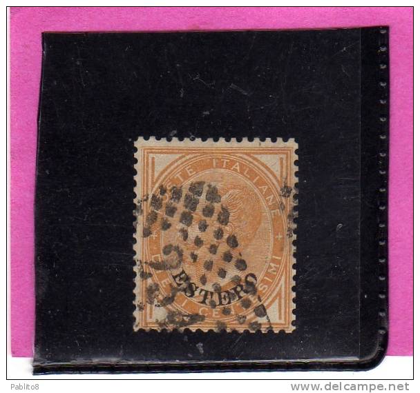 LEVANTE EMISSIONI GENERALI 1874 ITALY OVERPRINTED SOPRASTAMPATO D´ ITALIA 10 CENT.  USED TIMBRATO - Amtliche Ausgaben