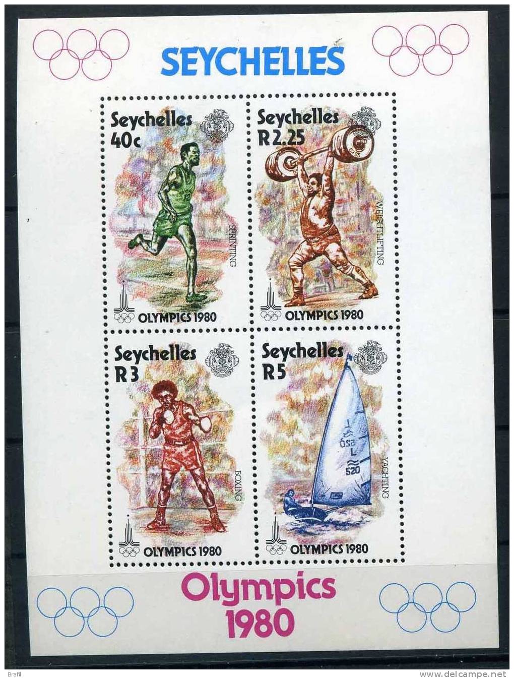 1980 Seychelles, Olimpiadi Di Mosca , Serie Completa Nuova (**) - Seychelles (1976-...)