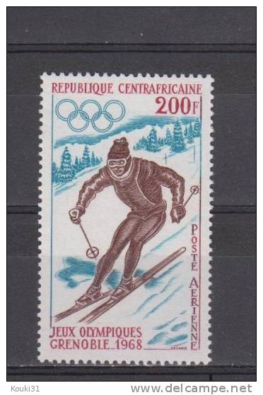 Centrafricaine YT PA 57 * : Grenoble 68 , Ski - Hiver 1968: Grenoble