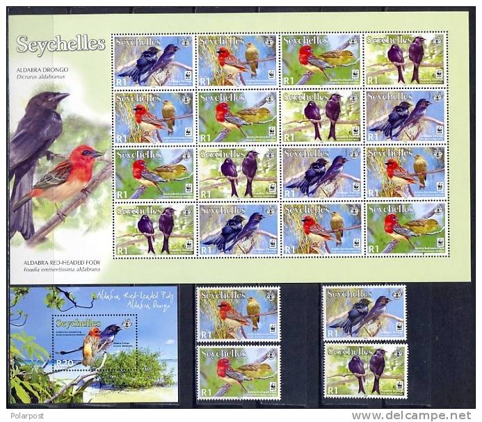 Seychelles. WWF Birds (Aldabra Drongo) - Sonstige & Ohne Zuordnung