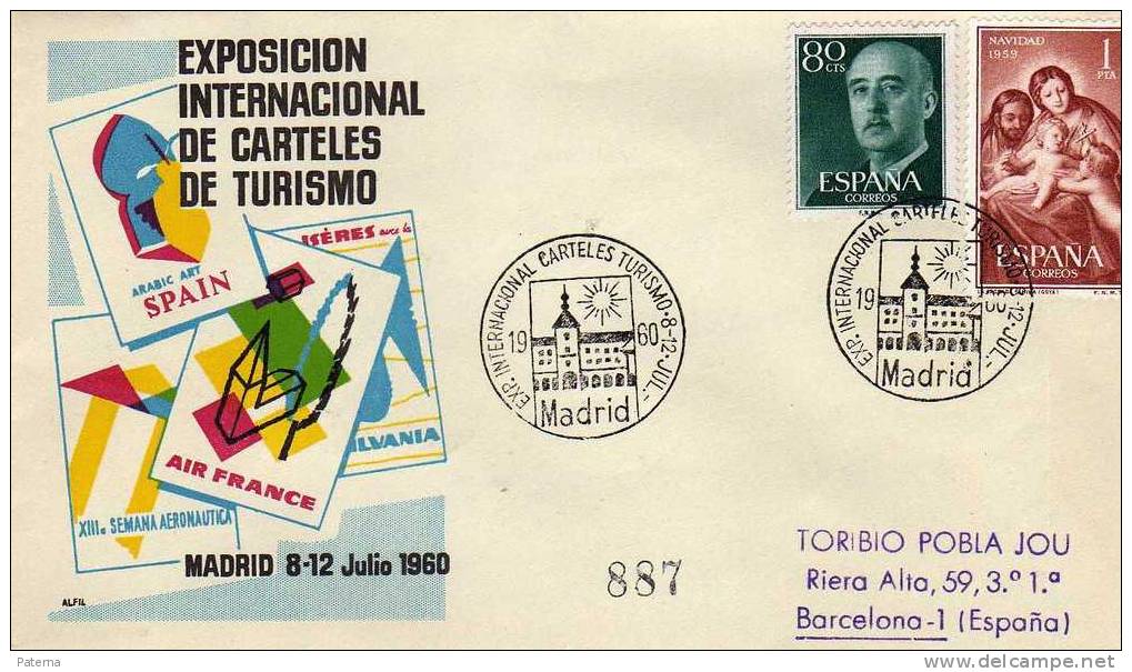 566- Carta Certificada MADRID 1960, Turismo, Cover, Letter - Briefe U. Dokumente