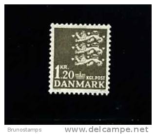 DENMARK/DANMARK - 1962  DEFINITIVE  1.20  Kr.  GREY  MINT NH - Nuovi