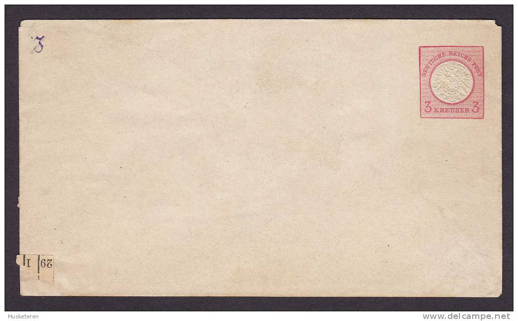 Deutsches Reich Postal Stationery Ganzsache Umschlag 3 Kr Cover Brief Adler Kleinem Brustschild - Enveloppes