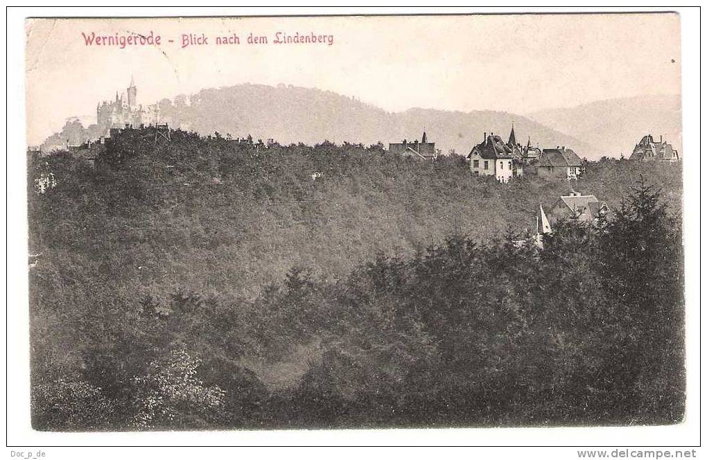 Deutschland - Wernigerode - Blick Nach Dem Lindenberg - 1910 - Wernigerode