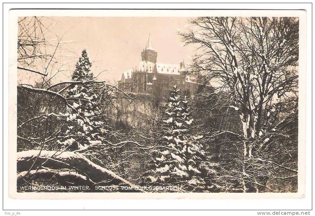 Deutschland - Wernigerode / Harz -  Schloß Vom Schloßgarten - 1932 - Wernigerode