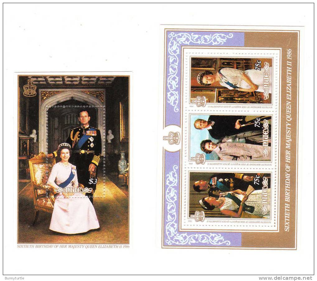 Niue 1986 Queen Elizabeth II 60th Birthday S/S MNH - Niue