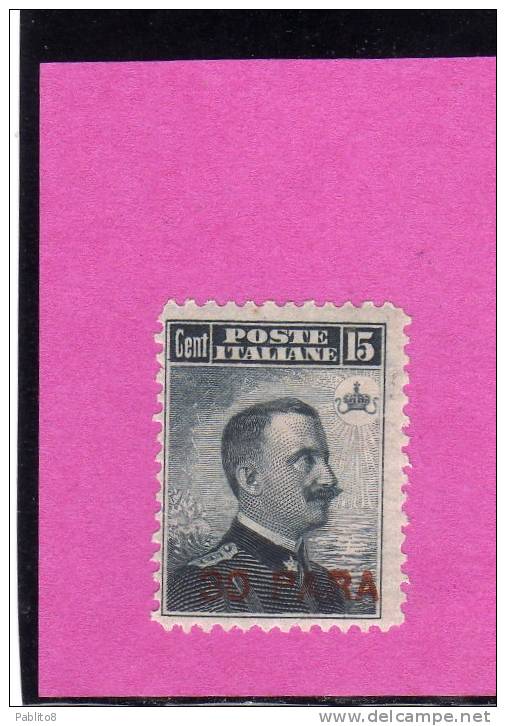 LEVANTE COSTANTINOPOLI 1908 SOPRASTAMPATO D'ITALIA ITALY OVERPRINTED 30 PA SU 15 C MNH - Uffici D'Europa E D'Asia