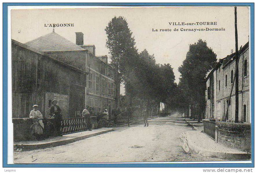 51 - VILLE Sur TOURBE --  La Route De Cernay En Dormois - Ville-sur-Tourbe