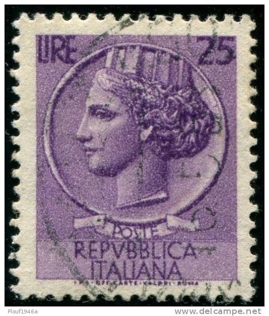 Pays : 247,1 (Italie : République) Yvert Et Tellier N° :   716 (o) - 1946-60: Usati