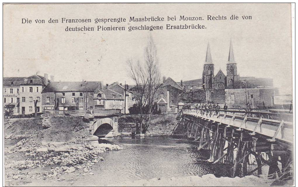 Mouzon Maasbrücke   Feldpost - Autres & Non Classés