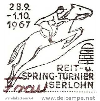 AK 82643342 Waldstadt  ISERLOHN Danzturm 28. 8.67 -  9 586 ISERLOHN 1 Sa Werbestempel 28.9.-1.10. 1967 REIT- U. SPRING-T - Iserlohn