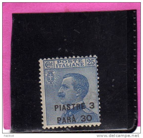 LEVANTE COSTANTINOPOLI 1921 - 1922 3,30 PIASTRE SU 25 CENT. MNH - European And Asian Offices