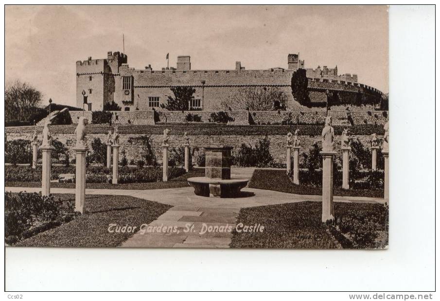 Tudor Gardens, St. Donats Castle 1915 - Glamorgan