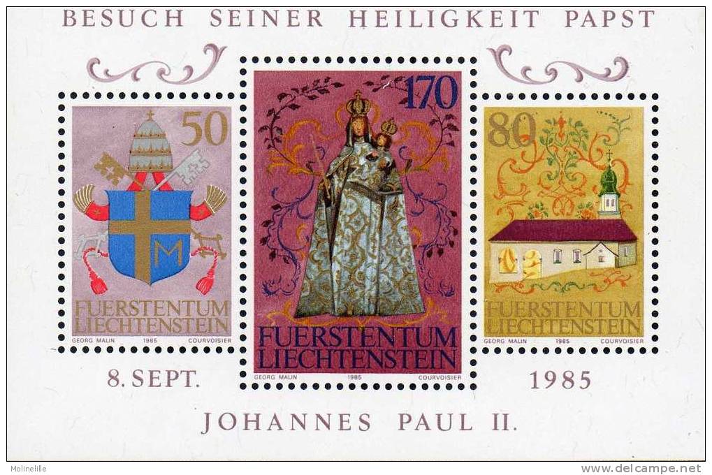 LIECHTENSTEIN BF 15** - Visite Du Pape JEAN  PAUL II - Cote 5.50 € - Used Stamps