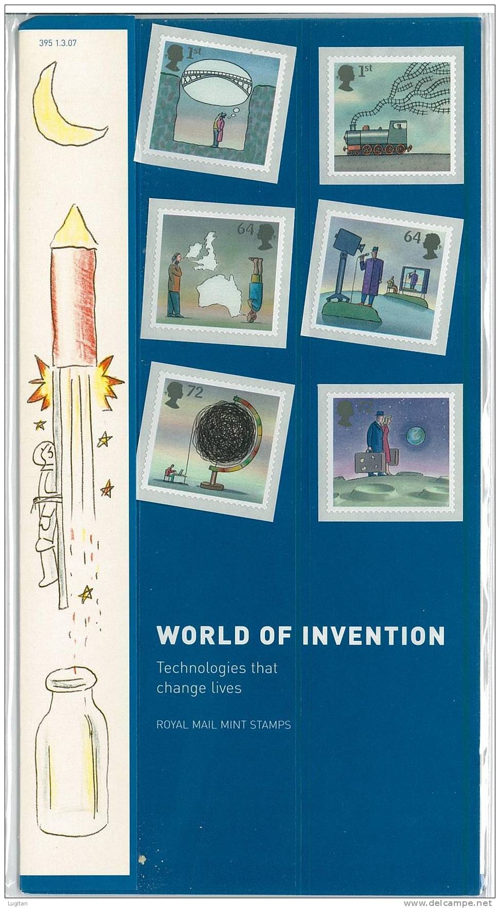 Filatelia - GRAN BRETAGNA - PRESENTATION PACK - WORLD OF INVENTION - ANNO 2007 - SELF ADESIVE - Unused Stamps