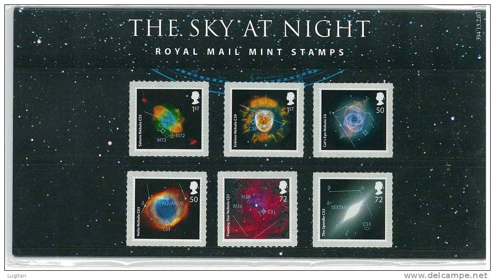 Filatelia - GRAN BRETAGNA - PRESENTATION PACK - THE SKY AT NIGHT- ANNO 2007 - SELF ADESIVE - Unused Stamps