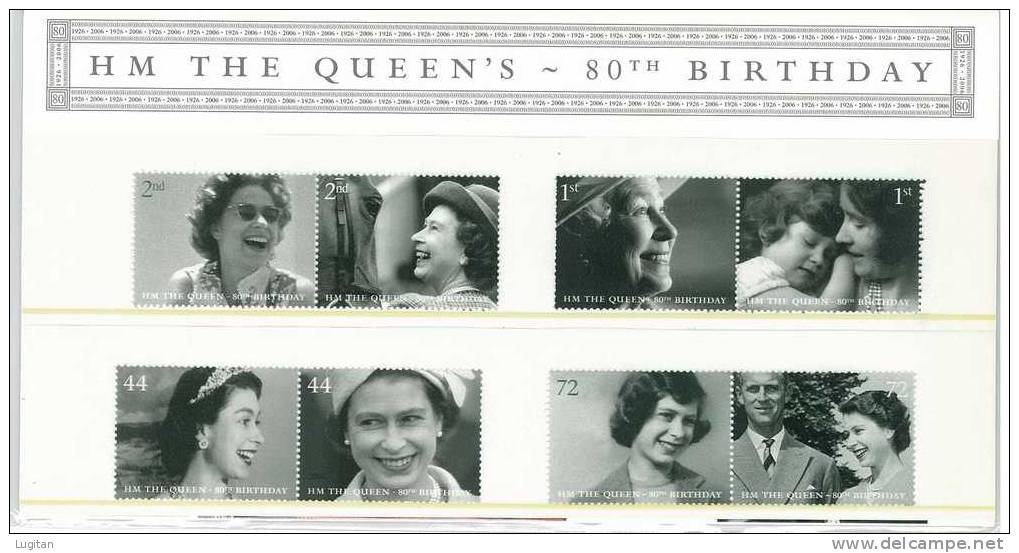 Filatelia - GRAN BRETAGNA - PRESENTATION PACK - HER MAJESTY THE QUEEN'S 80 Th BIRTHDAY- ANNO 2006 - Unused Stamps