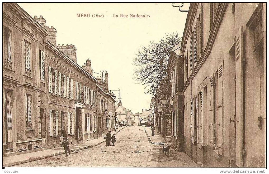 MERU 60110 - LA RUE NATIONALE Vers 1940 - Meru