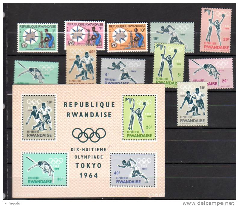 Météorologie, Jeux Olympiques De Tokyo, 67 / 69** + 76 / 83**+ Bf 2, Cote 12,25 € - Summer 1964: Tokyo