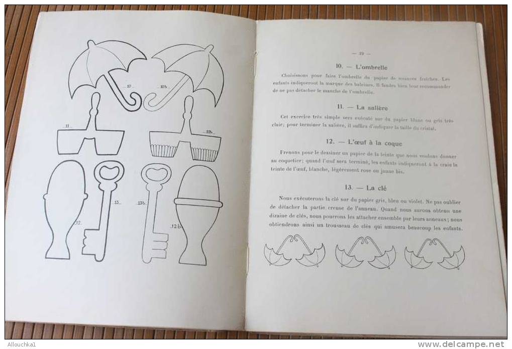 BROCHURE LOISIRS CREATIFS  1932 POUR PIQUETER ET DECHIQUETER à ECOLE MATERNELLE & FAMILLE > FERNAND NATHAN 50 PAGES 25.5