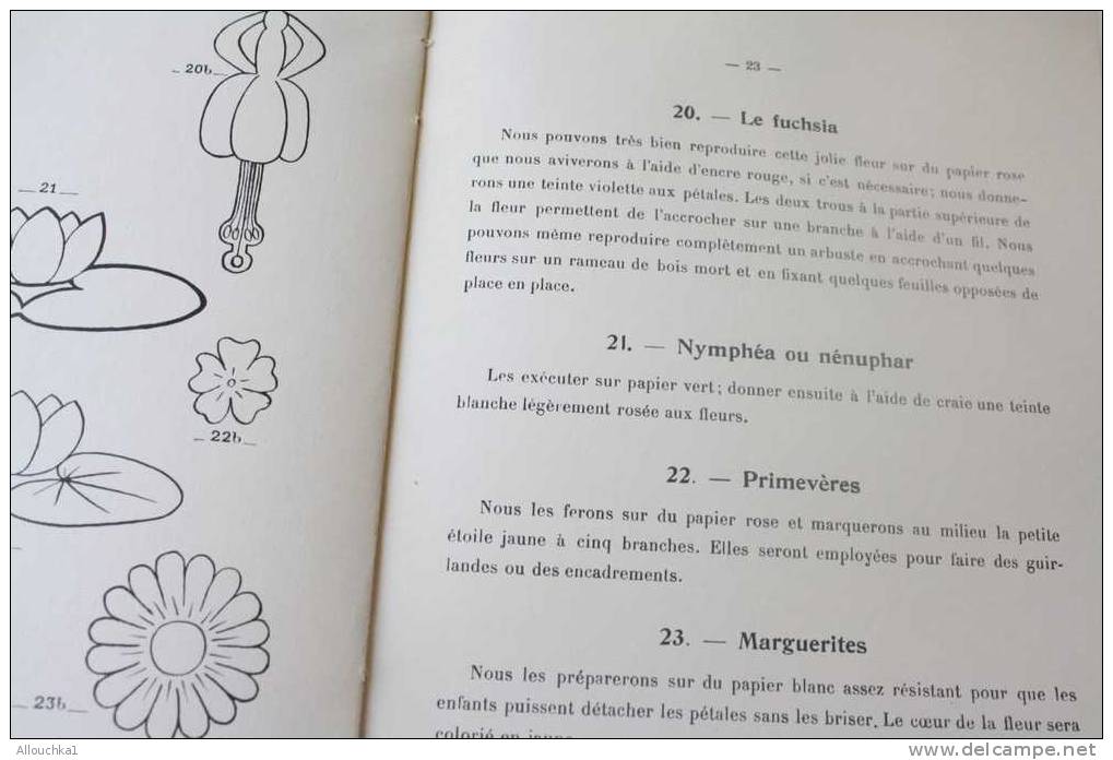 BROCHURE LOISIRS CREATIFS  1932 POUR PIQUETER ET DECHIQUETER à ECOLE MATERNELLE & FAMILLE > FERNAND NATHAN 50 PAGES 25.5