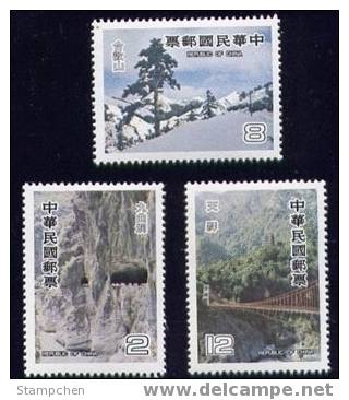 Taiwan 1980 Scenery Stamps Suspension Bridge Mount Snow Tunnel Landscape - Neufs