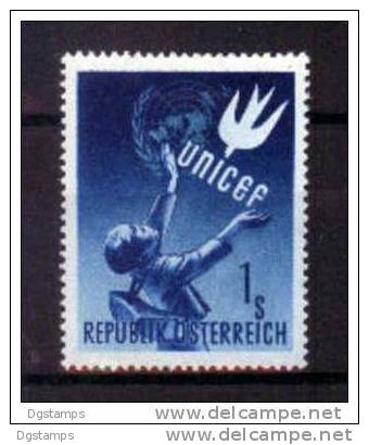 Austria 1949  Yv777 * (hinged) UNICEF, Niño, Emblema ONU, Ave Estilizada. - UNICEF