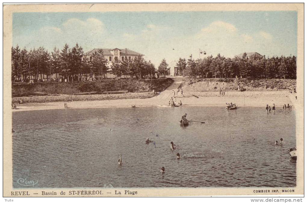 REVEL BASSIN DE SAINT-FERREOL LA PLAGE ANIMEE - Revel