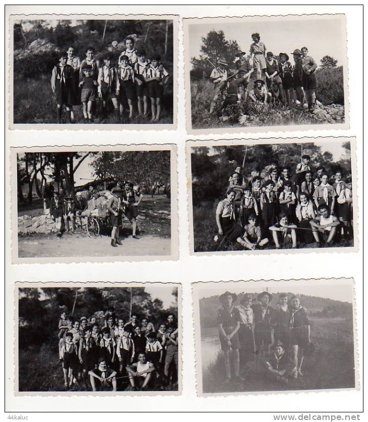 Lot De 6 Photos Camp De Pâques 1939 à AIX EN PROVENCE (Bouches Du Rhône) - Scouting