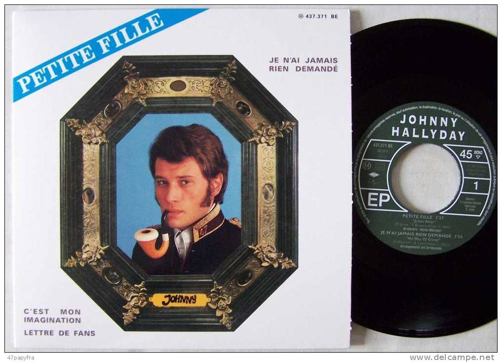 Johnny HALLYDAY RARE 45T VINYLE EP En Excellent état NEUF REEDITION  Petite Fille - Rock