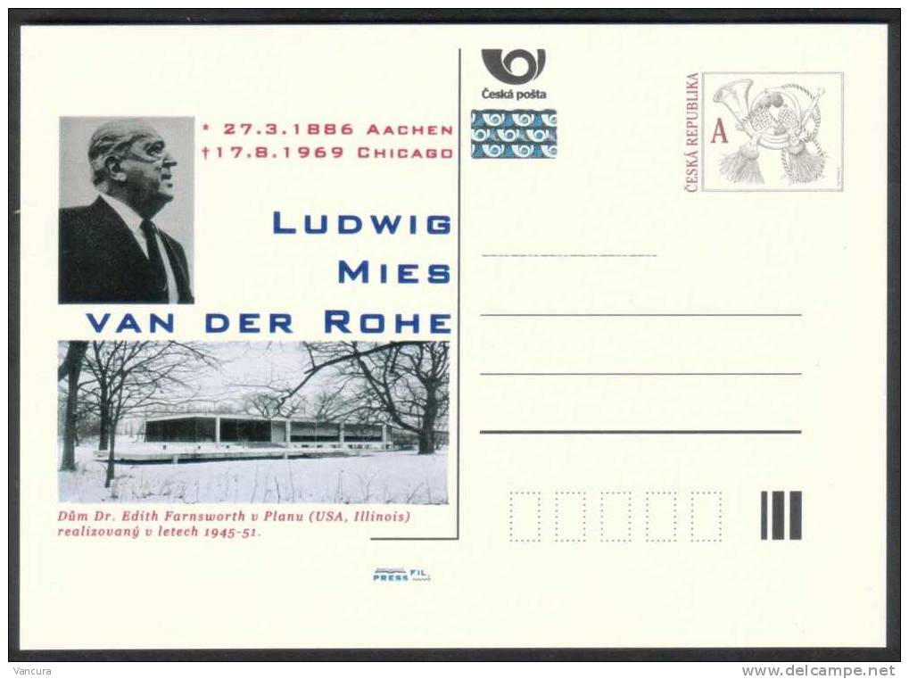 Card CDV C Czech Republic Ludwig Mies Van Der Rohe Anniversary 2011 - Altri & Non Classificati