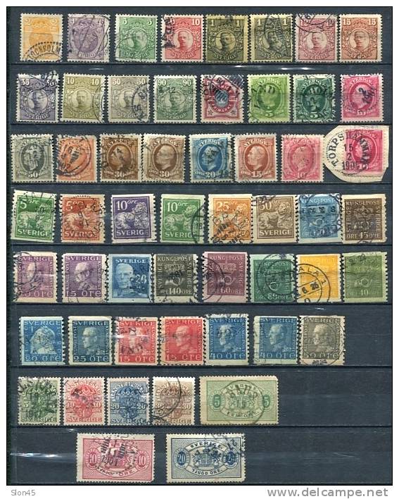 Sweden Accumulation 1891 And Up Used - Collections