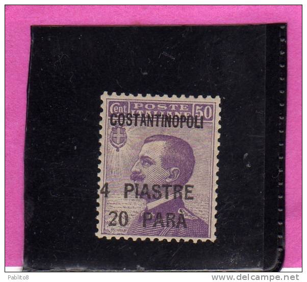 LEVANTE COSTANTINOPOLI 1923 SOPRASTAMPATO D'ITALIA ITALY OVERPRINTED 4,20 SU CENT. 50 C MNH OTTIMA CENTRATURA - Bureaux D'Europe & D'Asie