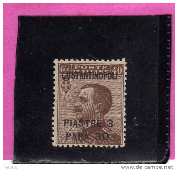 LEVANTE COSTANTINOPOLI 1923 SOPRASTAMPATO D'ITALIA ITALY OVERPRINTED 3,30 SU CENT. 40 C MNH OTTIMA CENTRATURA - European And Asian Offices