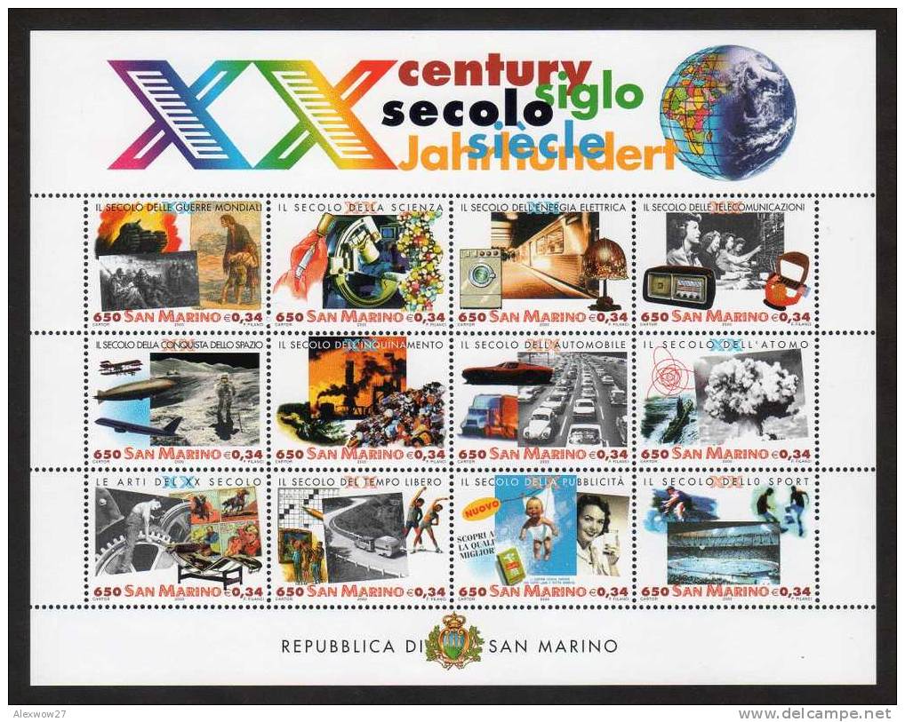 SAN MARINO / SAN MARIN 2000 -- FUTURISMO -- **MNH MINISHEET N° 55 - Blocchi & Foglietti