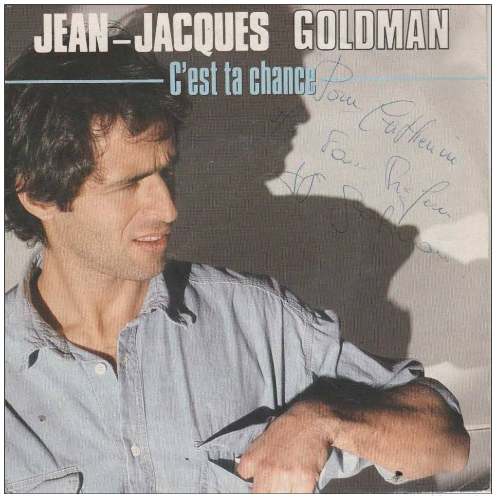 45T DEDICASE J. JACQUES GOLDMAN - Autres - Musique Française