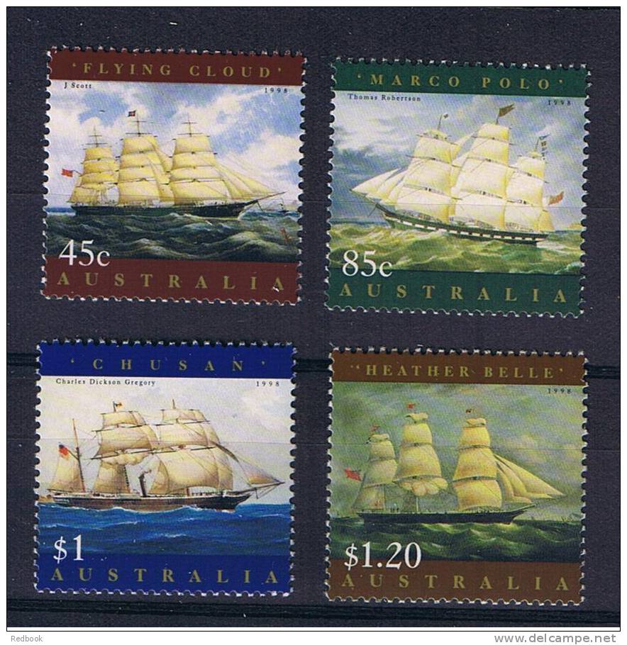 RB 726 - Australia 1998 - Ship Paintings Set Of 4 Stamps MNH - Nuevos